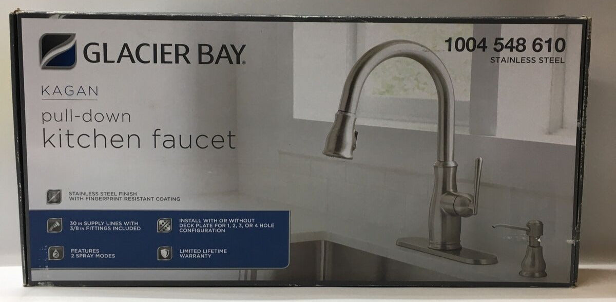 Glacier Bay Kagan Single-Handle Pull-Down Sprayer Kitchen Faucet FP1B4201SP