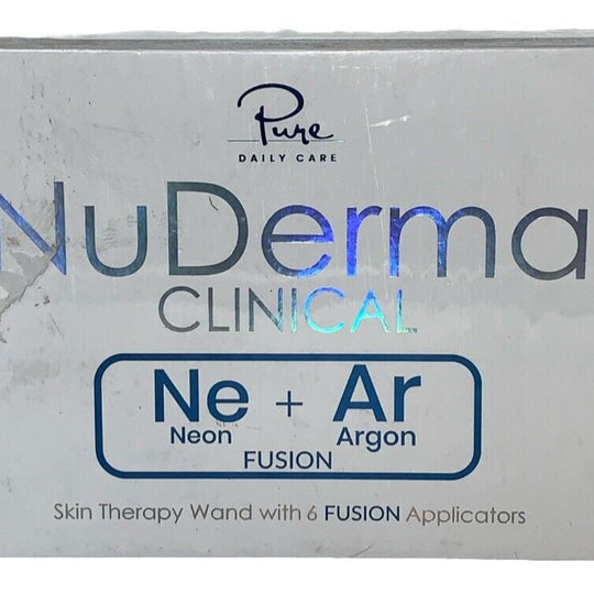 Pure Daily Care NuDerma Clinical Ne+Ar Skin Therapy Wand with 6 Fusion Applicato