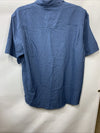 Huk Kona Cross Dye Stripe Men's Shirt Sargasso Sea Medium Blue Short Sleeve