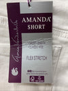 Anne Klein Women's Amanda Basic Jean Short Size 4 White Classic Rise Flex Stretc