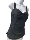 Profile by Gottex Tutti Frutti Black Underwire Tankini Top Size 38D ETT1D18