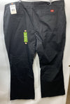 Dickies Women's Flat Front Stretch Twill Long Pant Desert Black Size 24 Regular