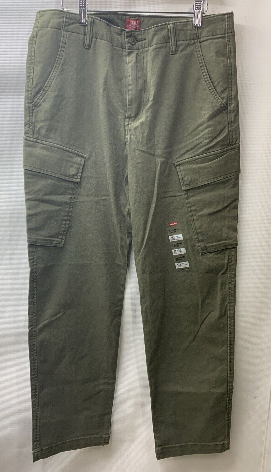 Levi's Mens Xx Taper Long Cargo Pants Olive Night Green Size 33x30 Relaxed Jean