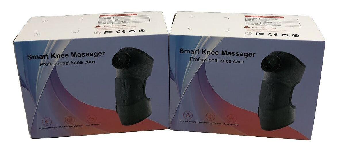 Smart Joint Knee Massager DC-5V 10W Black Vibration Hot Compress - Lot Of 2