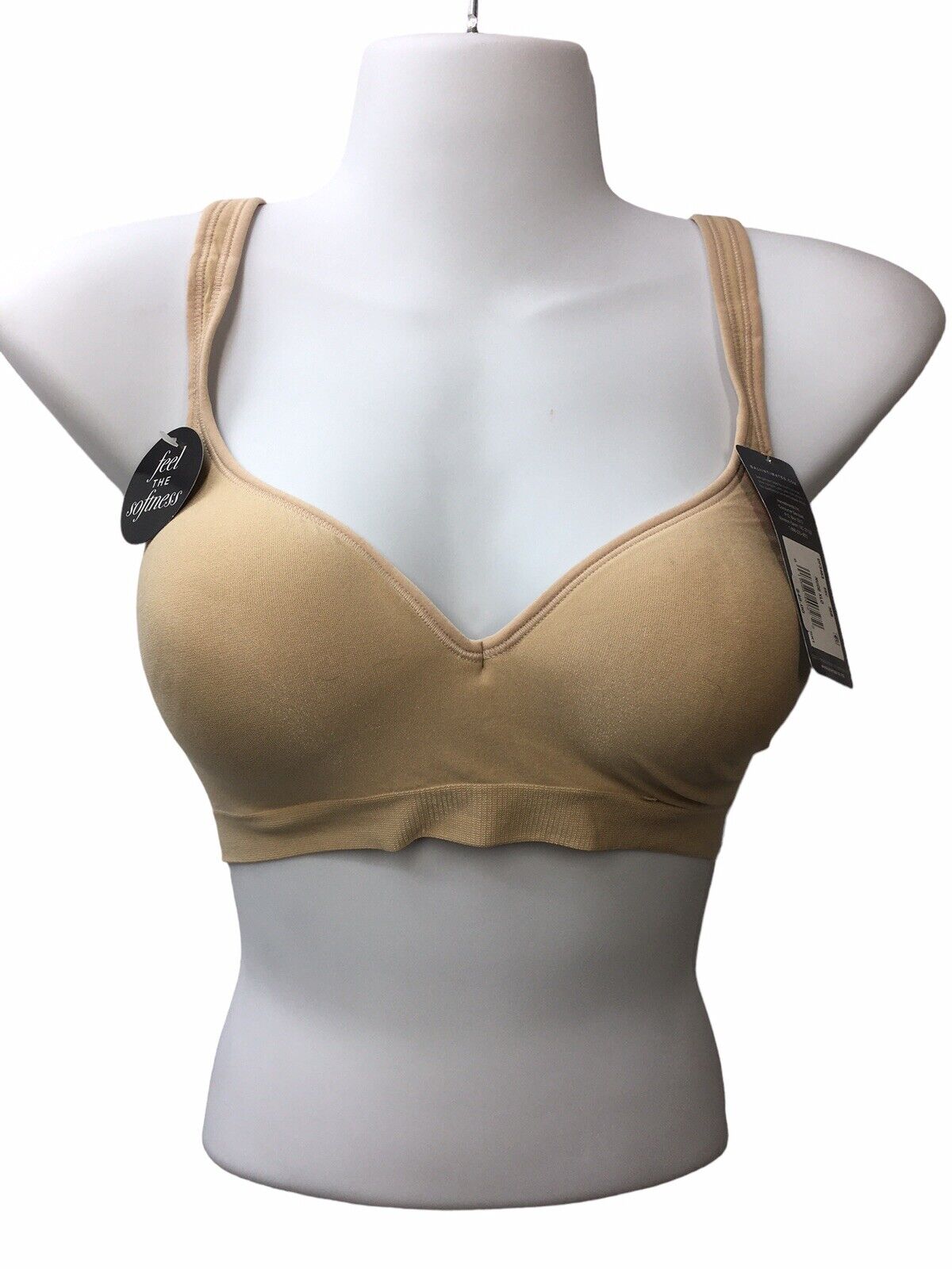 Bali Women's Nude Comfort Revolution Wireless Bra Size 36B DF3463 Beige Opaque