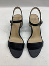 Naturalizer Womens Bristol Black Heel Sandals Shoes 7.5 Medium Open Toe Buckle