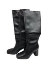 Modatope Knee High Boot Women Chunky Heel Square Toe Tall Black MT-B2323 Size 10