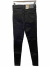 Levis Women's 720 High Rise Long Pants Super Skinny Jeans Black Size 2 Short