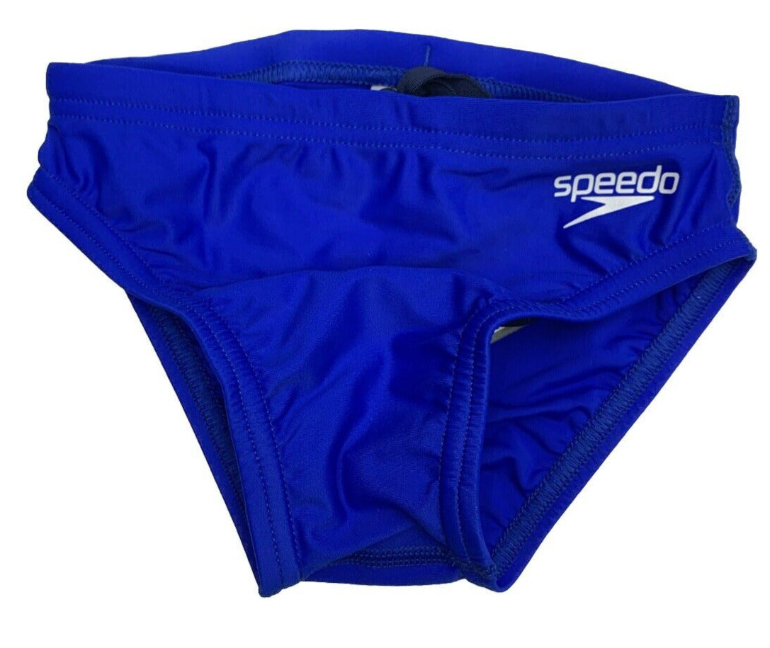 NWT Speedo SIZE 22Y Powerflex Eco Royal Blue Bikini Swim Brief Trunks Underwear