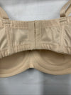 Women's Red Carpet Strapless Bra Solid Beige Underwired Size 36DDD Full Coverage