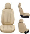 Coverado Car Seat Covers Premium Nappa Leather Front and Rear Seat Covers Beige