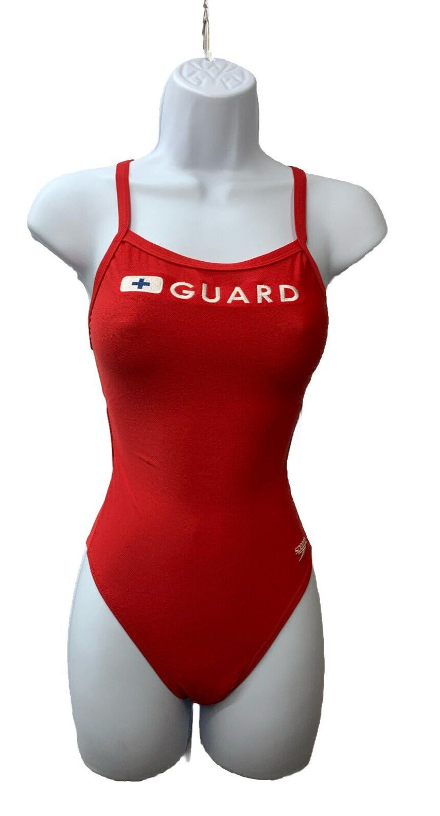 Speedo Guard Flyback One-Piece Women's Swimsuits Red 781101623 Size 30 Swimwear