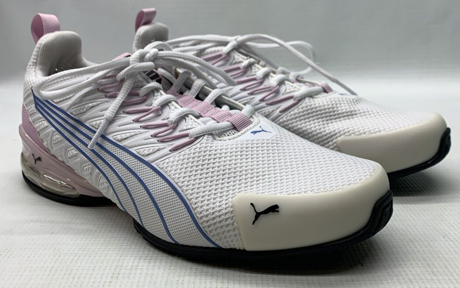 Woman's Sneakers Puma Voltaic Evo Sneaker Size 9.5 White/Pink/Blue Lace-up Shoes