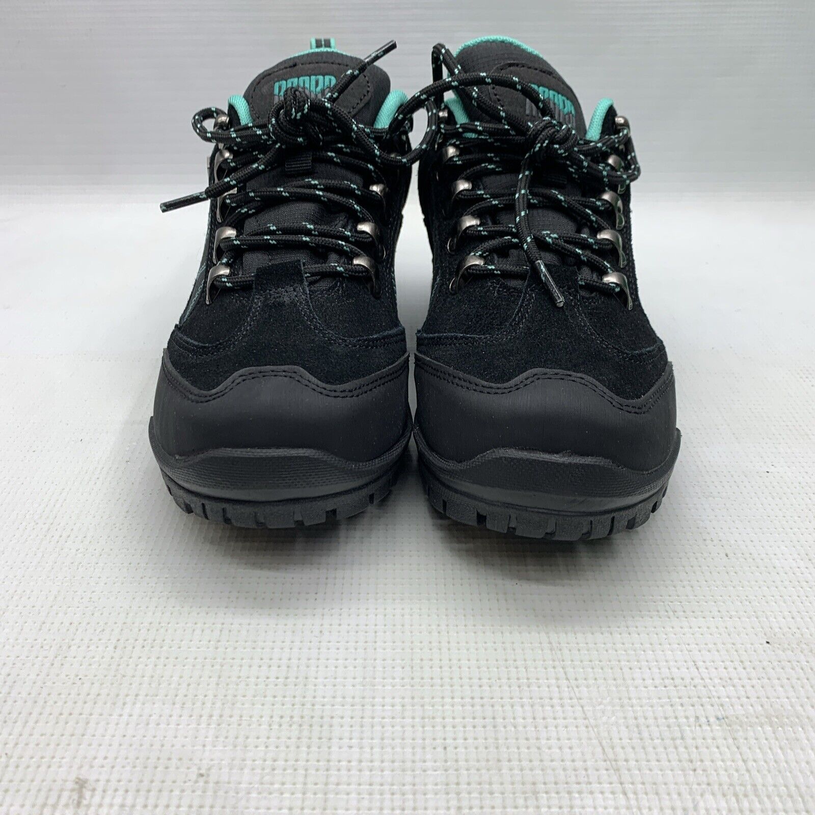 R-CORD Womens Hiking Shoes Teal And Black Size 9 Lace-up Outdoor Trekking Boots