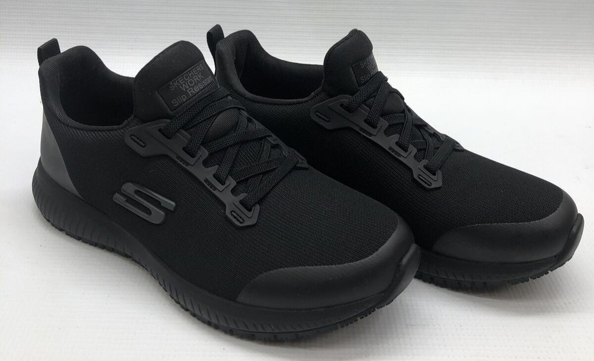 Women's Skechers Work Relaxed Fit: Squad SR Shoes 77222 BLK Black Wm Size 6.5