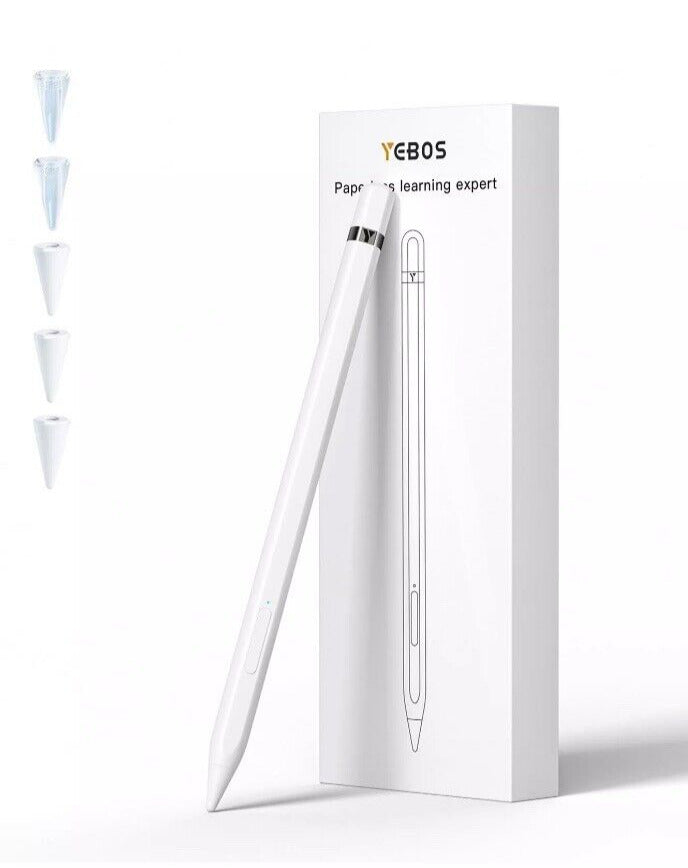 YEBOS Stylus Pen for ipad, 10 Mins Charge Apple Pencil 1st/2nd Generation White