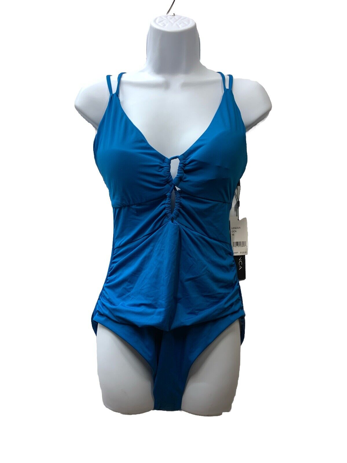 La Blanca LB3ZZ25 Women's Island Goddess Underwire One Piece Swimsuit Blue SZ 16