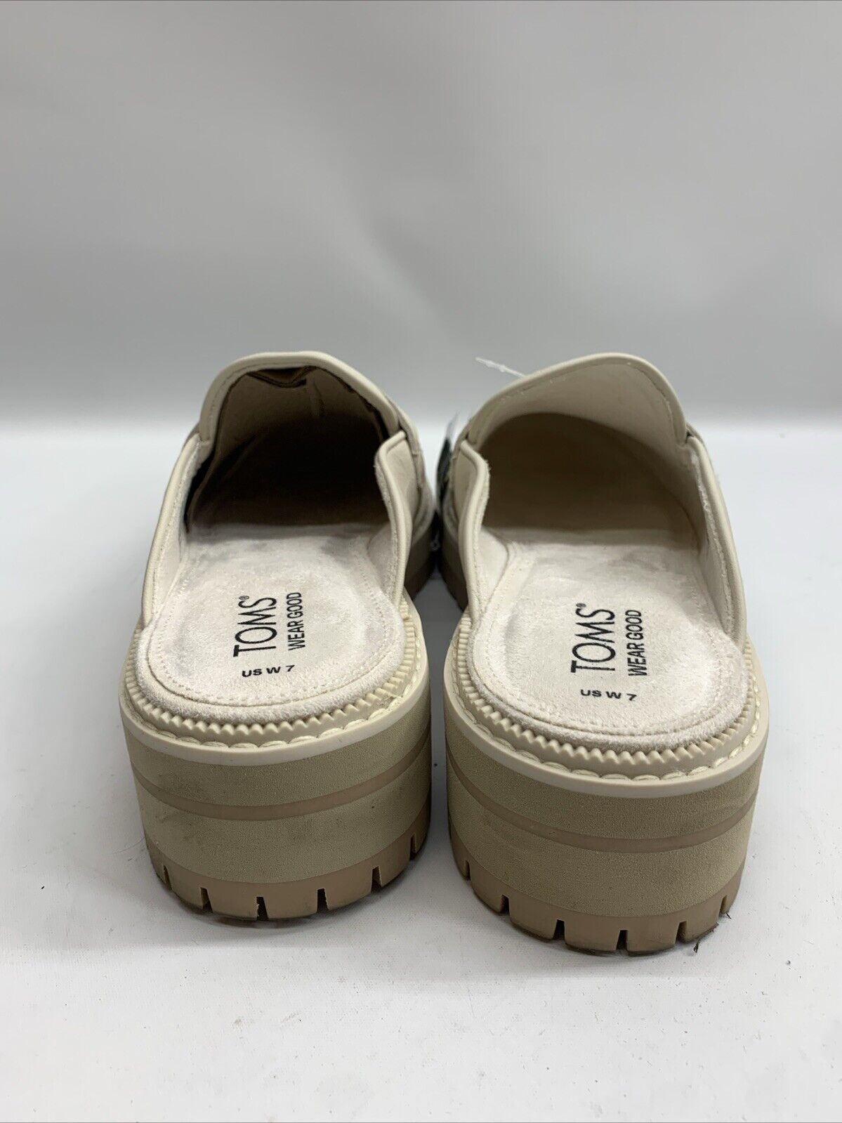 TOMS Cara Loafers Womens Beige Off White 10020803T-101 Size 7 Slip-on Round Toe