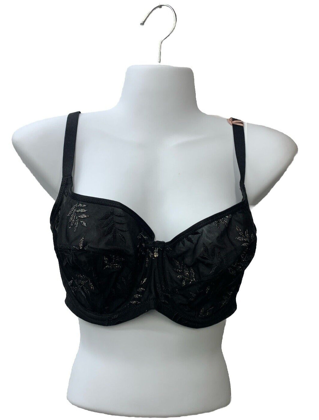 Panache Tango Luxe Underwire Women's Balconette Bra 32F 9075 LUNA Black Opaque