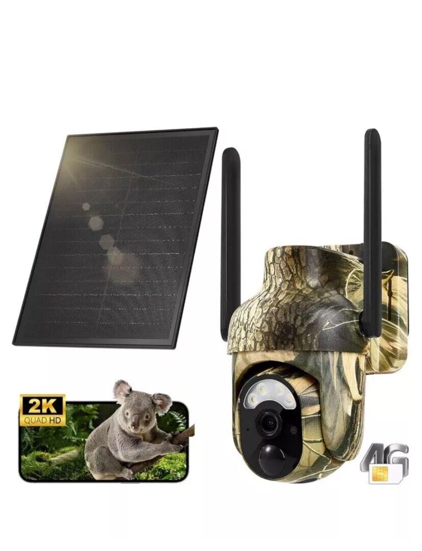 4G Hunting & Trail Solar Powered Camera Outdoor Wildlife Farm Read for Wildlife