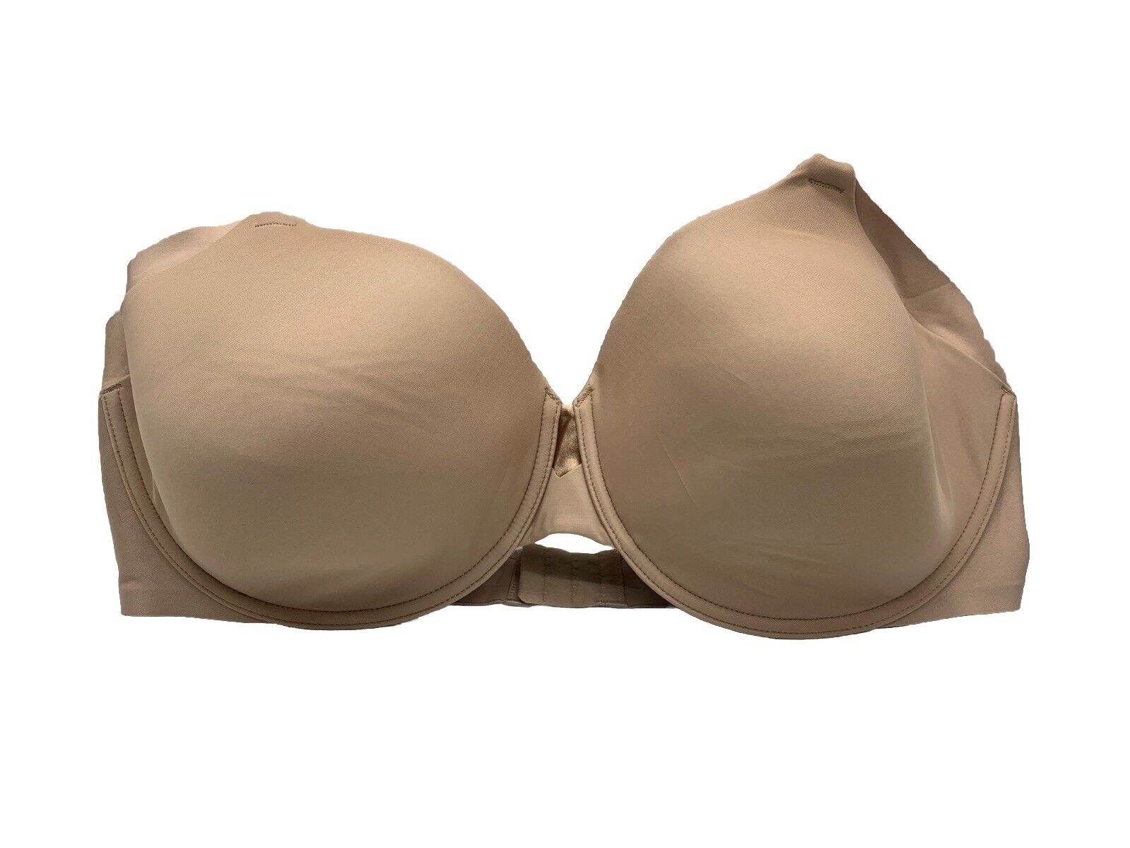 Olga No Side Effects Beige Women's Bra Size Seamless Adjustable Straps Size 44D