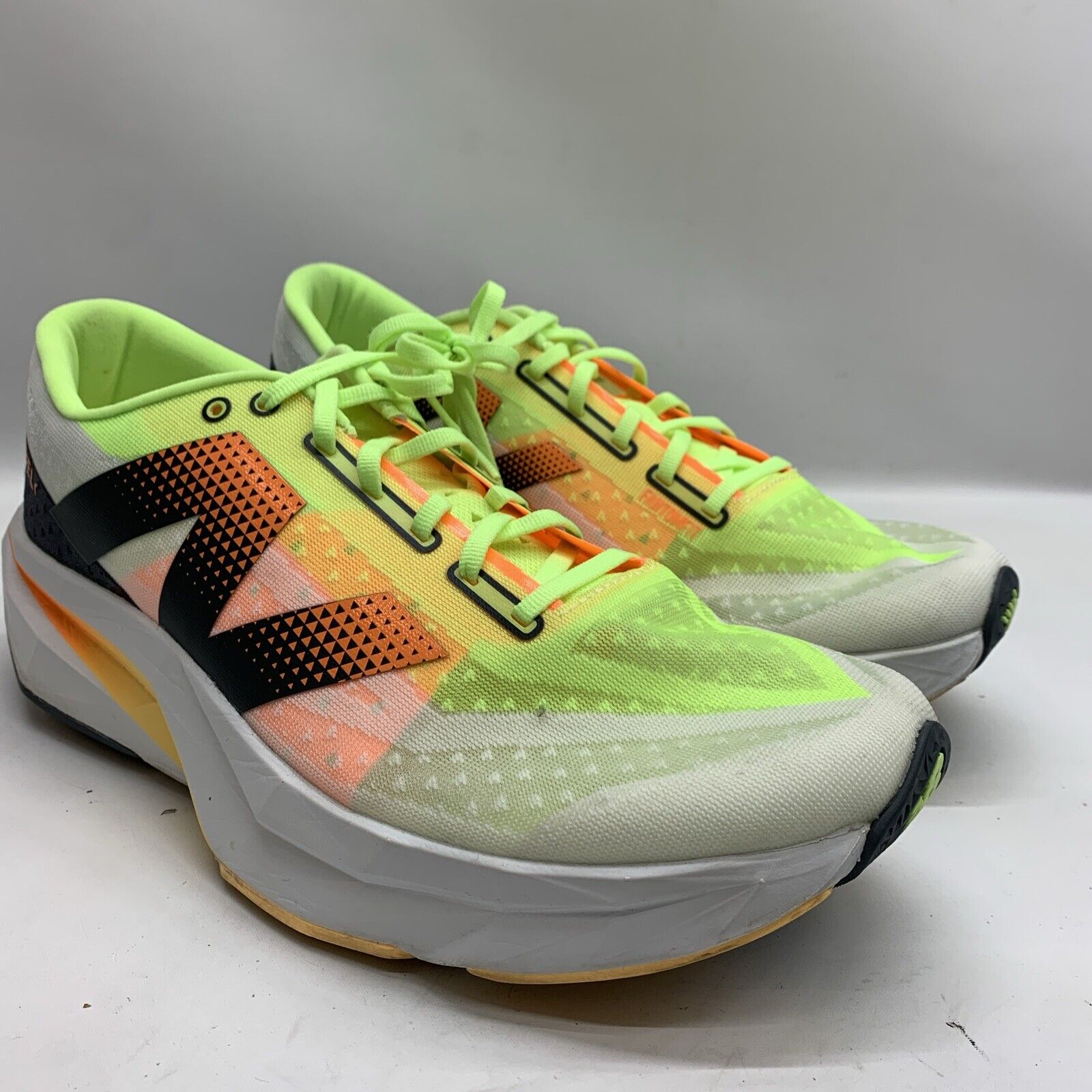 New Balance Women's Fuelcell Rebel 4 Size 11.5 Neon Multi Color Lace-up Sneaker