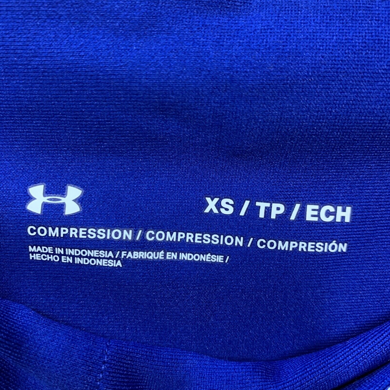 Under Armour Women's Heatgear Bike Shorts Size XS Blue Compression High Rise