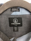 Volcom Size XL Everett Oxford Short Sleeve Button Down Shirt Woven Pocket Blue