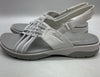 Skechers Womens Archfit Reggae Sport hometown White/Gray size 9 Open Toe Slip-on