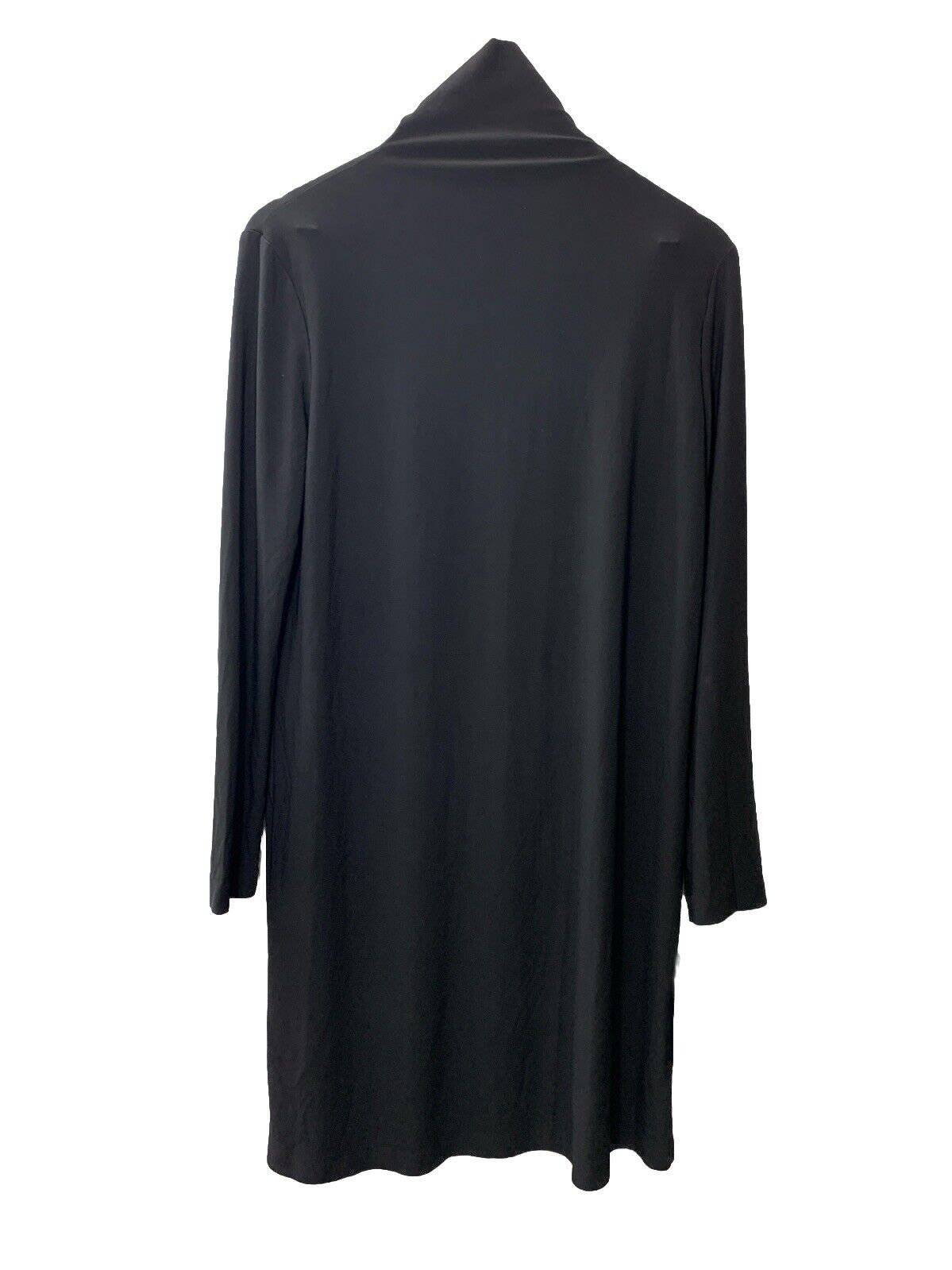 Norma Kamali Women's Long Sleeve Turtleneck Knee Length Dress, Black Size M/38