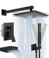 Shower System with Tub Spout Bath Shower Faucet Set Complete 10 Inch Rain Shower