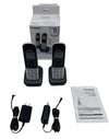 Panasonic KX-TGB812S Compact Cordless Phone 2 Handsets Silver Backlit Display