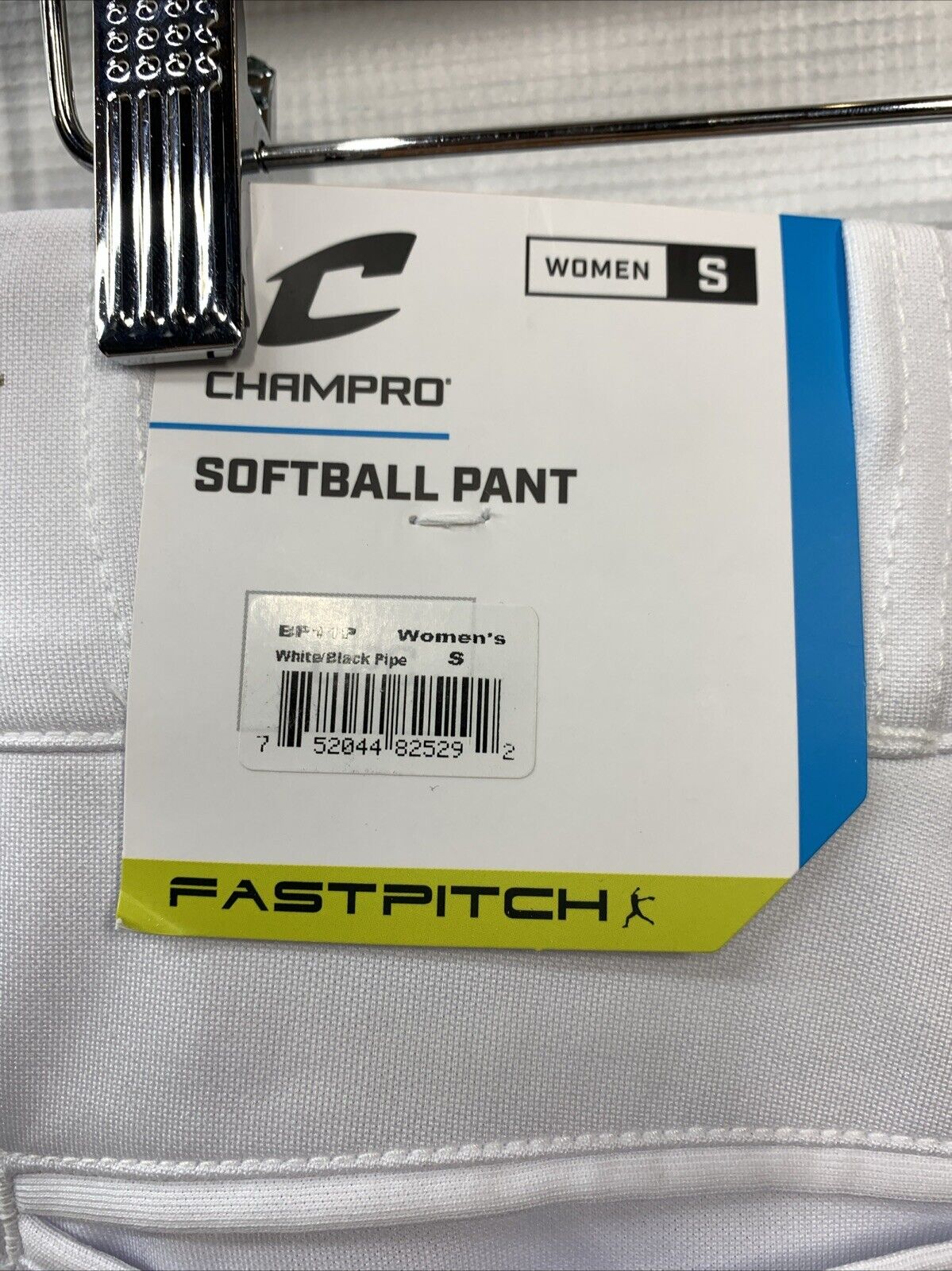 Champro Women's Tournament Low Rise Softball Pants White with Side Piping Size S