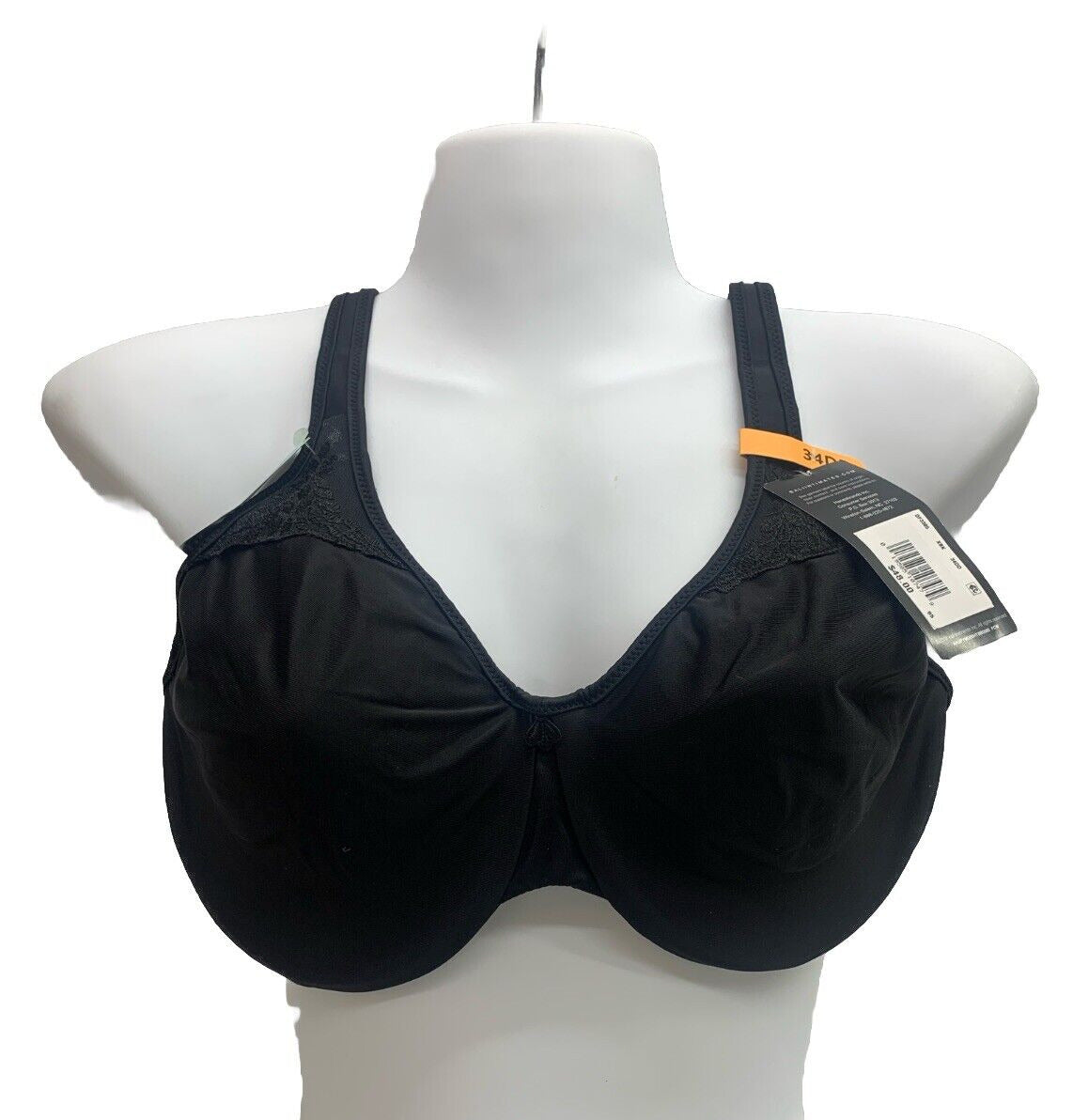 Bali Passion Women for Comfort & Minimizer Underwire Bra DF3385 Size 34DD Black