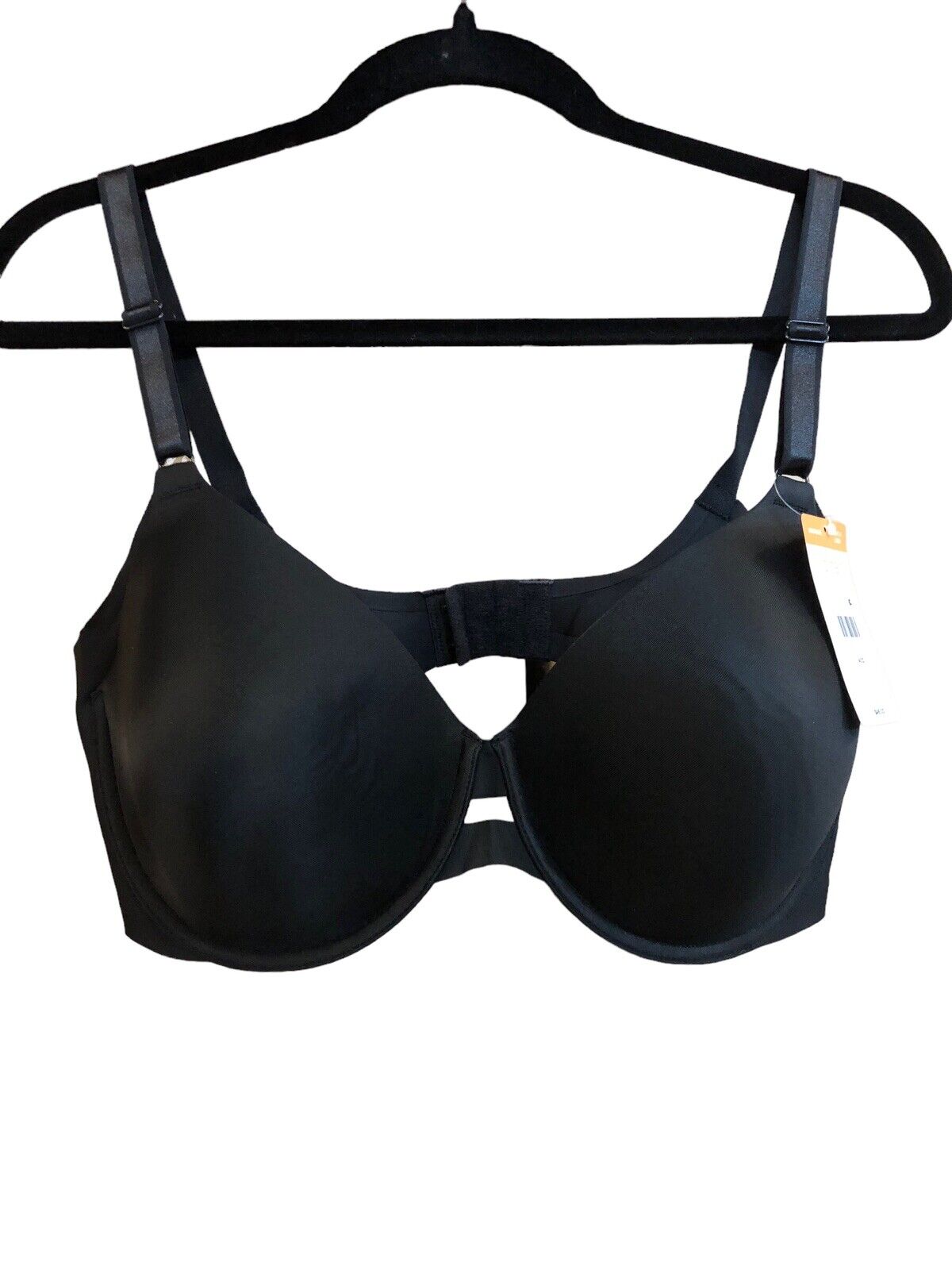 Warner's Women's T-shirt Bra No Side Effects Underarm-Smoothin Size 40D Black