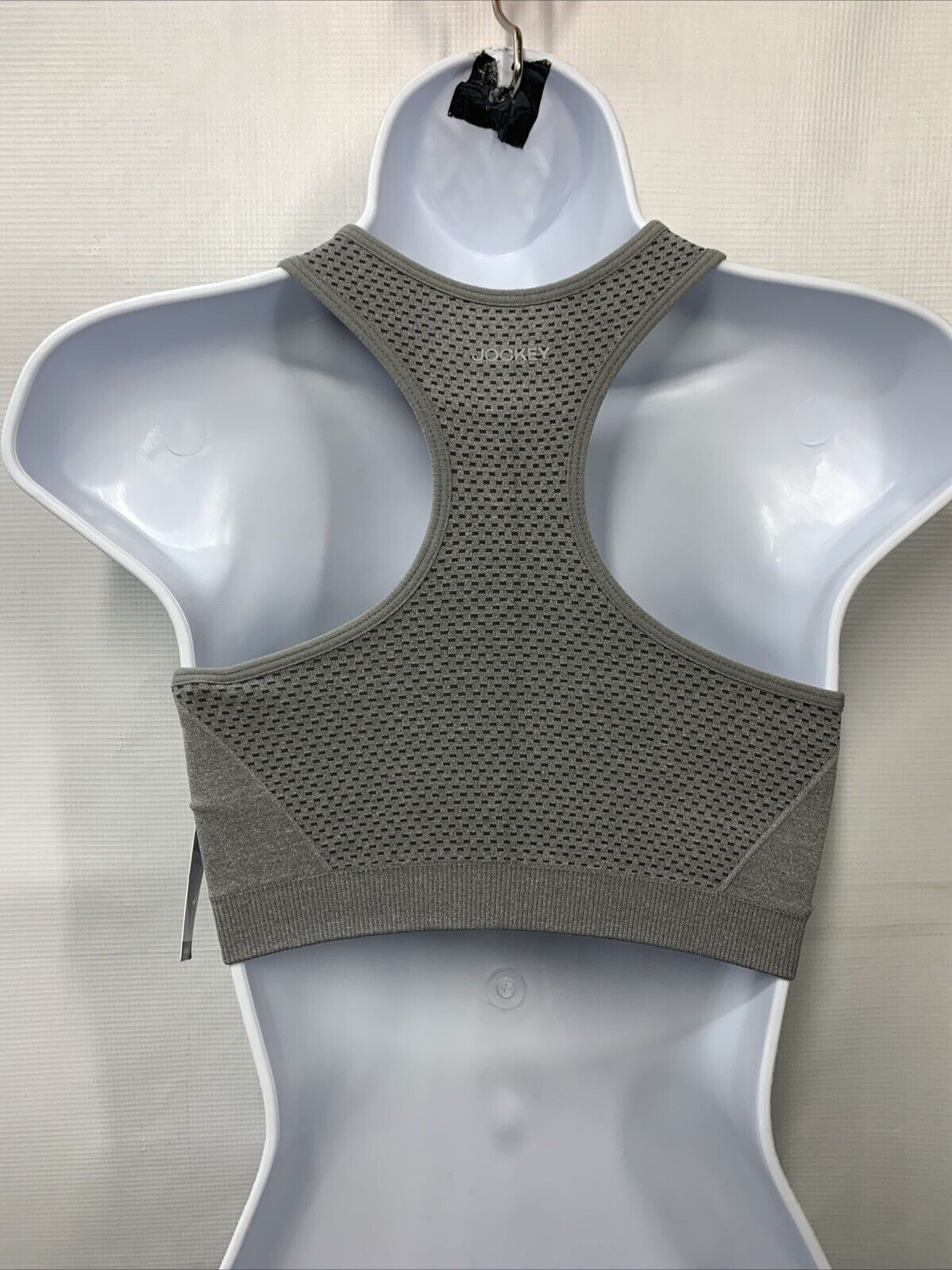 Jockey Mid Impact Molded Cup Seamless Sports Bra Gray Size S 8506 Removable Cup