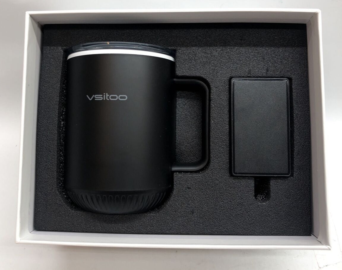 VSITOO Control Smart Coffee Mug Black App Controlled Heated Gift Coffee Cup