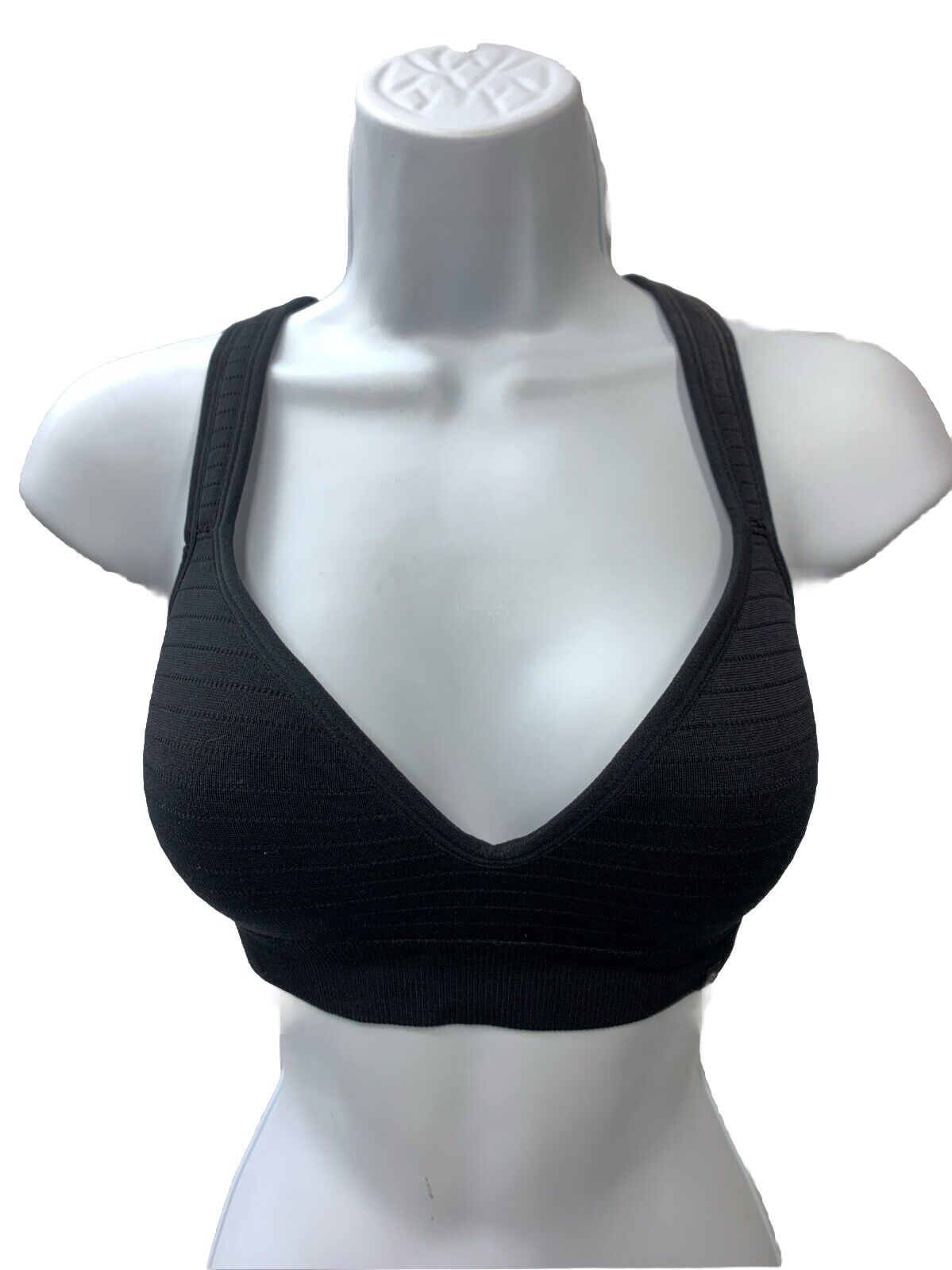 Marika Tek Womens Johanna Molded Cup Seamless Sports Bra Black Pull-On Size S