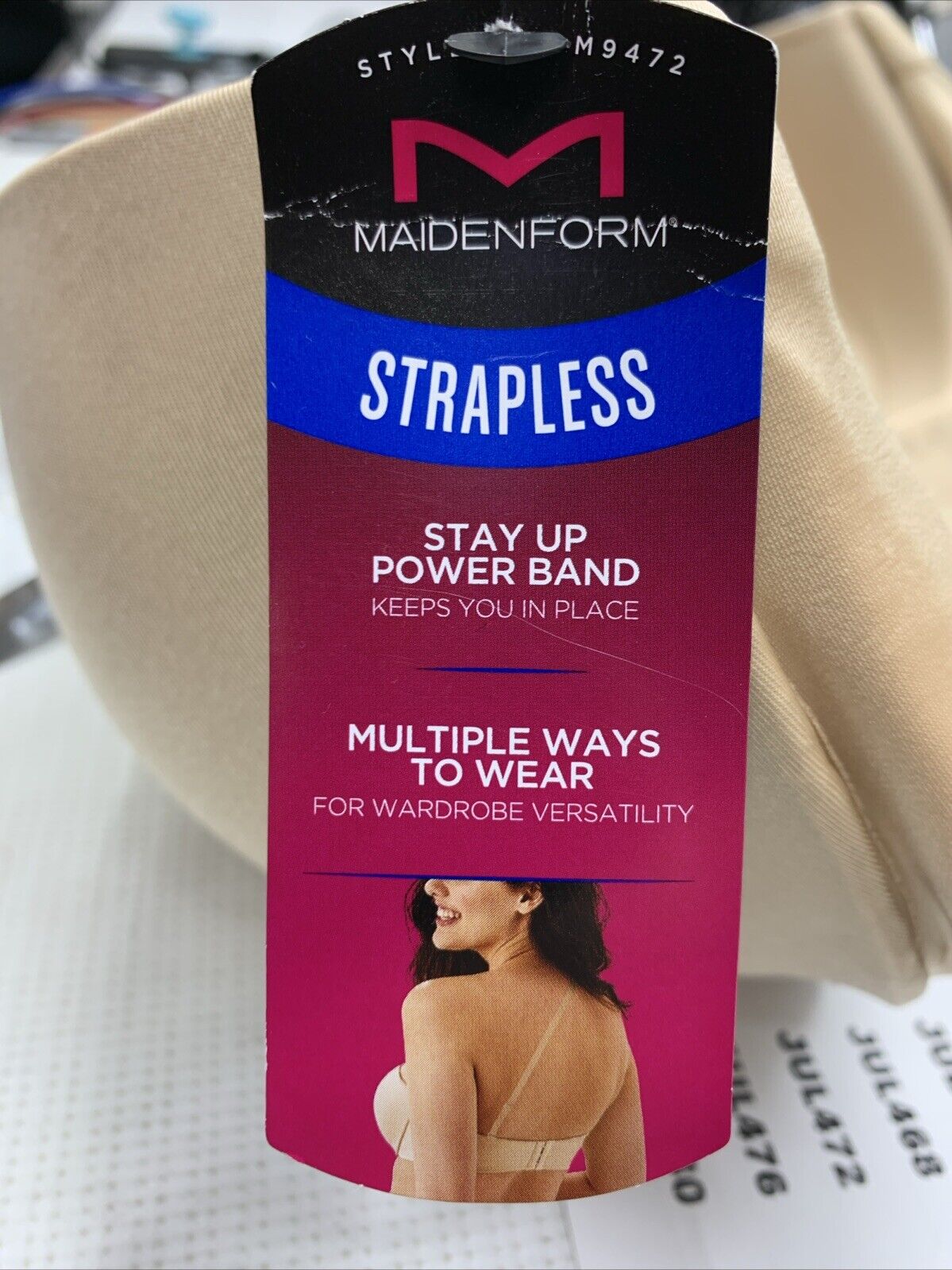 Maidenform Strapless Bra Live Luxe Extra Coverage Multiway Women Smooth Size 42D