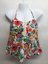 Sunshine 79 Tankini SwimsuitTop Women’s Size 14 Floral Halter Padded Swimwear