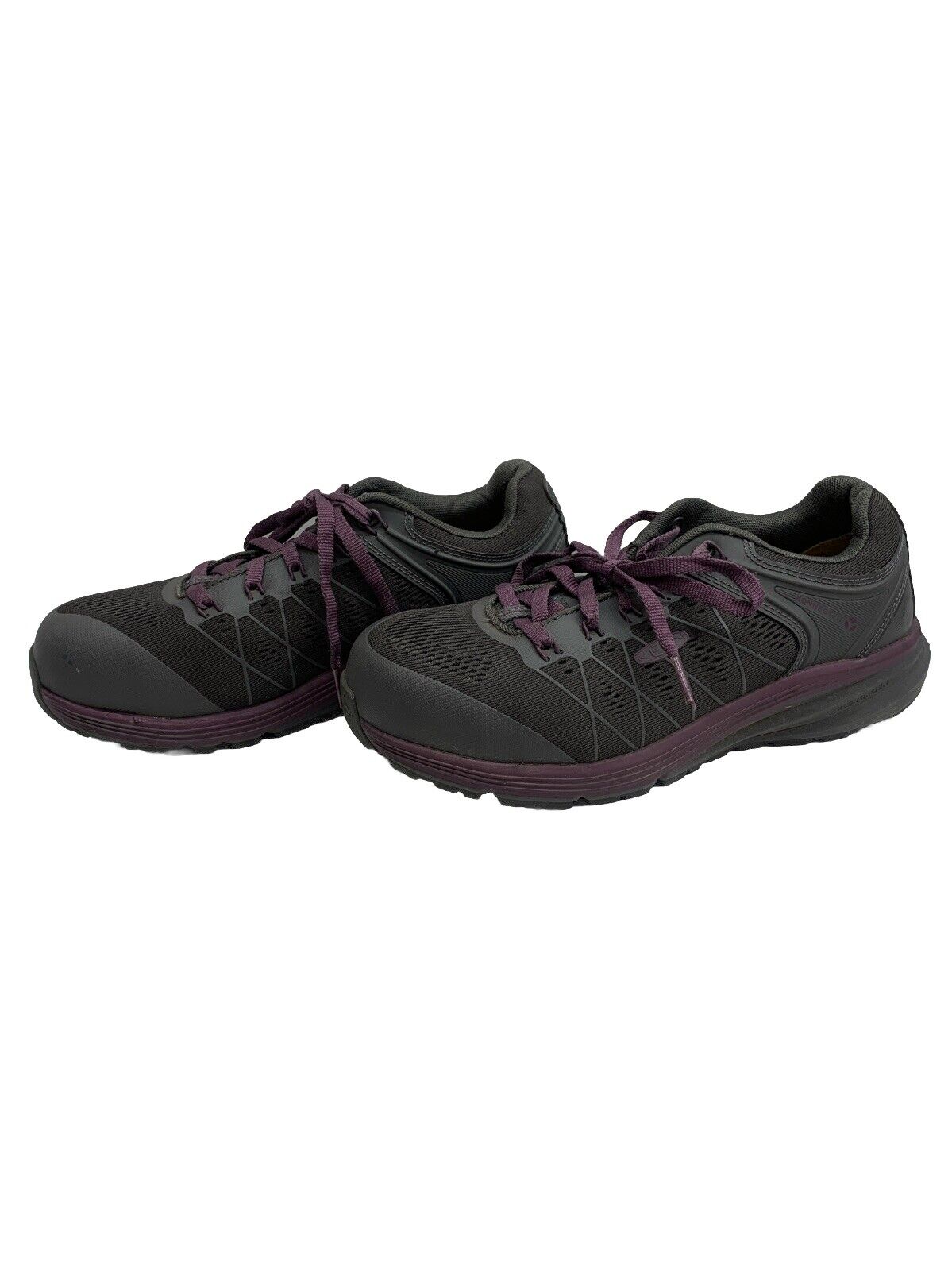 Keen Vista Energy Comp Toe Work Shoes Gray Purple Mesh Lace Up Low Top Size 9w