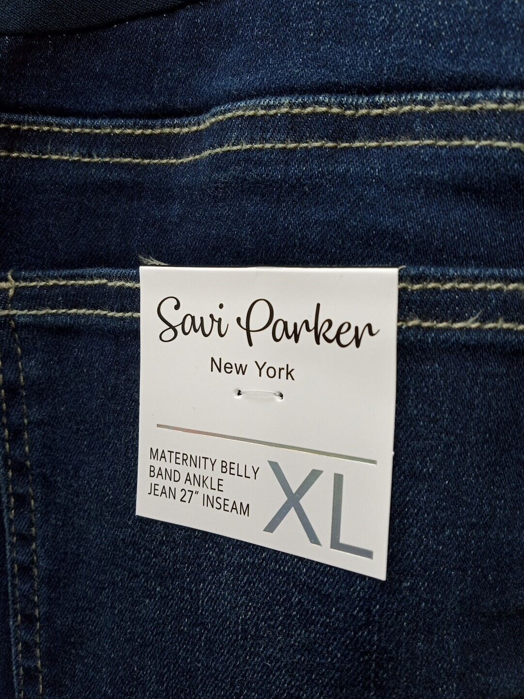 SAVI PARKER Womens Maternity Jeans Over The Belly Size XL 27