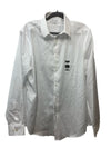 Calvin Klein Men Slim-Fit Stretch White Long-Sleeve Dress Shirt 17-34/35 Size XL