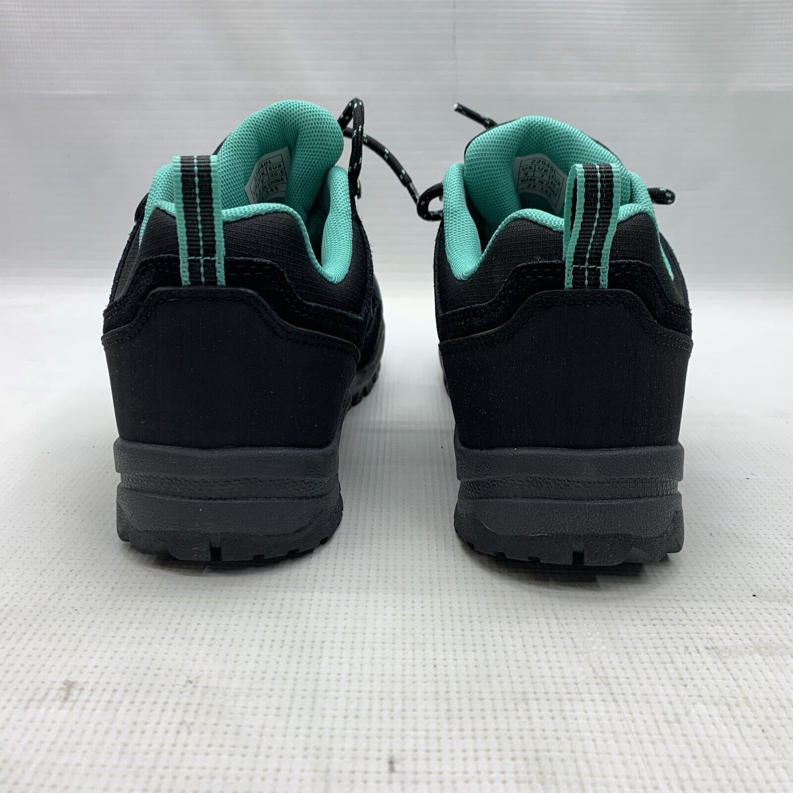 R-CORD Womens Hiking Shoes Teal And Black Size 9 Lace-up Outdoor Trekking Boots