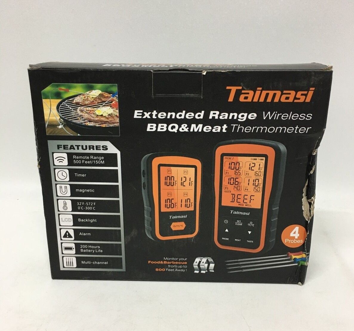 ThermoPro Wireless Meat Thermometer with 4 Probes